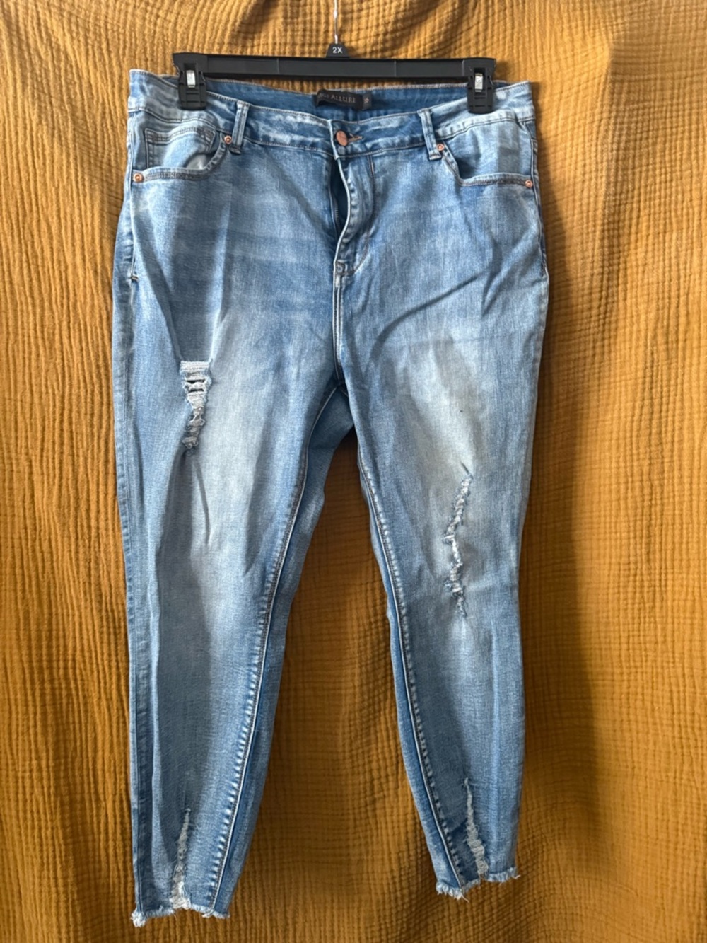Allure Light Blue Distressed Skinny Jeans